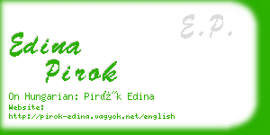 edina pirok business card